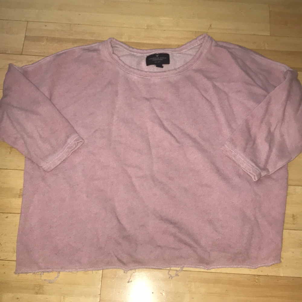 American Eagle distressed cropped sweater